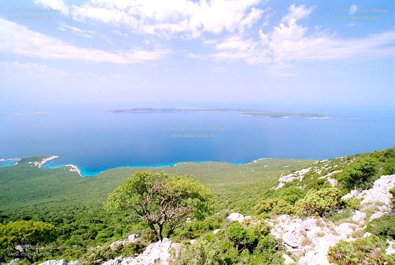 der Gebirgszug des Osorscica bei Nerezine / Osor auf der Insel Losinj