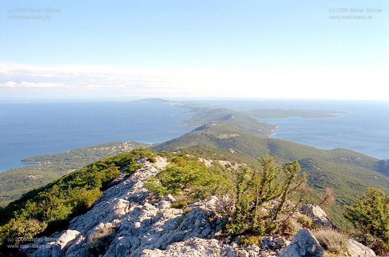 der Gebirgszug des Osorscica bei Nerezine / Osor auf der Insel Losinj