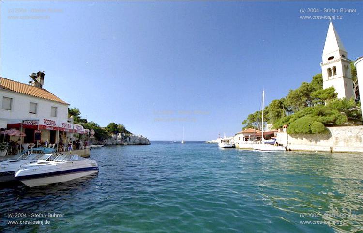 Blick aus dem Hafen von Veli Losinj